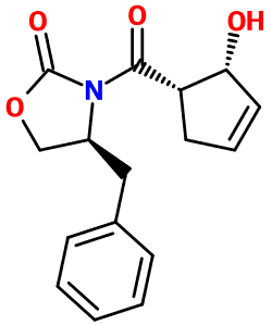 (image for) MC004938 (4S)-4-Benzyl-3-{[(1S,2R)-2-hydroxy-3-cyclopenten-1-yl]carbonyl}-1,3-oxazolidin-2-one
